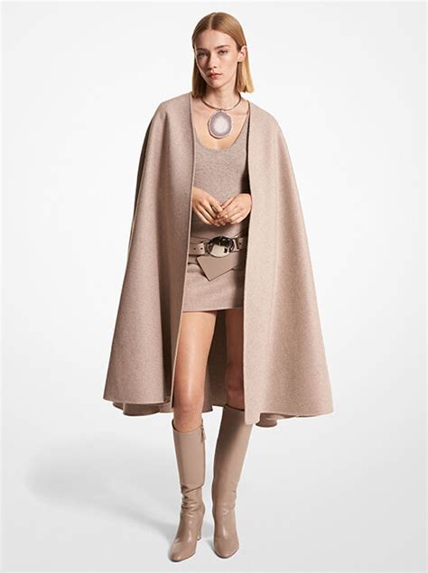 michael kors wool cape|Double Faced Wool Melton Cape .